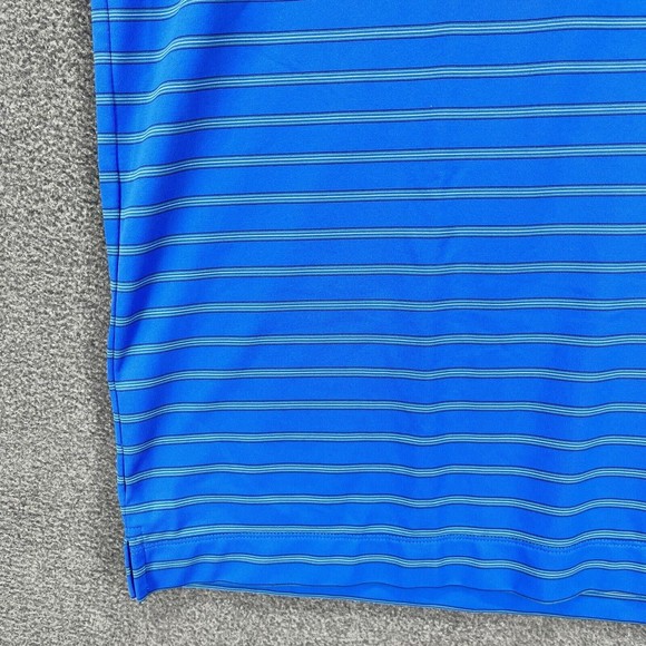 Nike Polo‎ Shirt Mens Size XL stripes Blue Golf Fit Dry short Sleeve henley - Picture 5 of 12
